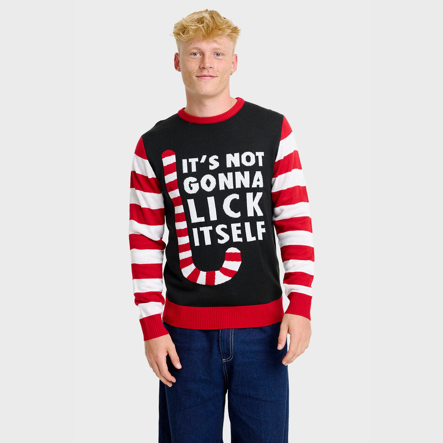Candy cane julesweater - Herre